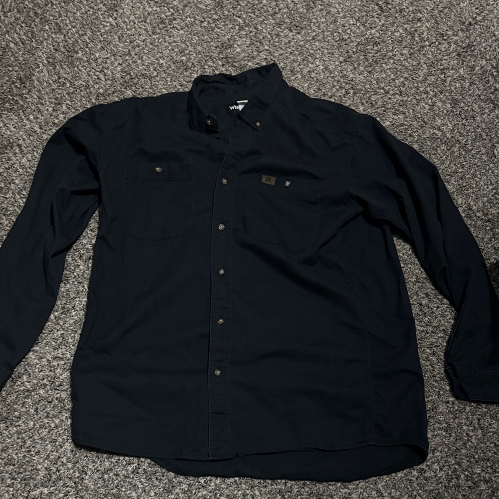 Wrangler Men's Dark Button Down Shirt